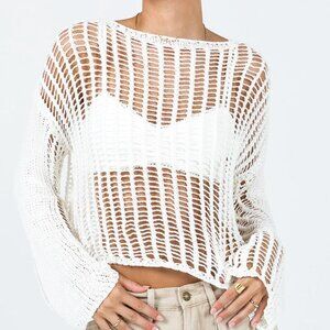 Princess Polly The Kennedy Sweater - White L/XL